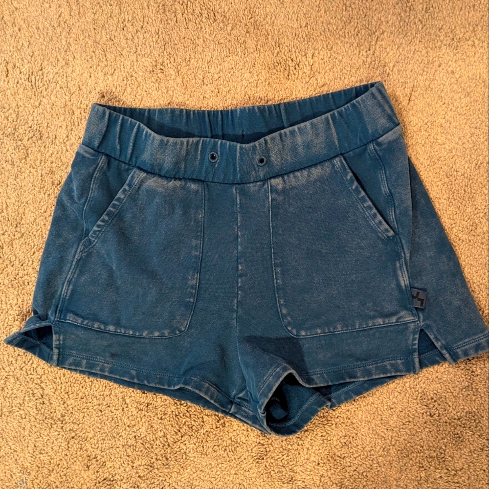 JoyLab xs blue cotton shorts, elastic waistband 98% cotton 2% spandex